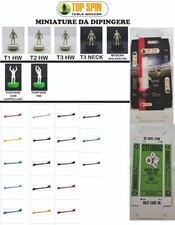 TOP SPIN (SUBBUTEO) SET MINIATURE DA DIPINGERE e ASTE PORTIERE