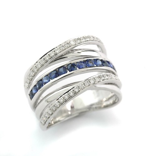 Anello zaffiri brillanti - anello,
