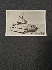 FOTO D'EPOCA 2 GUERRA MONDIALE REGIO ESERCITO CARRO INGLESE DISTRUTTO 