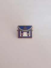 Spilla Massonica 18x14mm blu