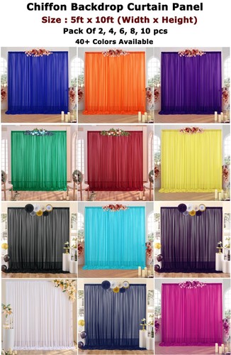 Tenda pannello sfondo chiffon