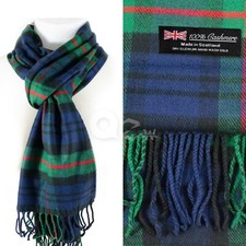 Echarpe vert et bleu marine