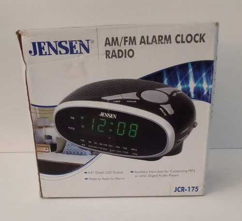 Nuova radiosveglia jensen nera - nuova,