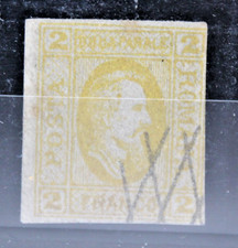 Romania 1865 Principe Alexandru Ioan 2 P. Francobollo Timbrato (C.Y)