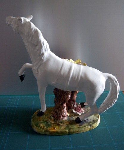 Cavallo bianco ceramica - bianco, di