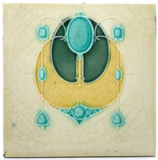 Piastrella camino Art Nouveau