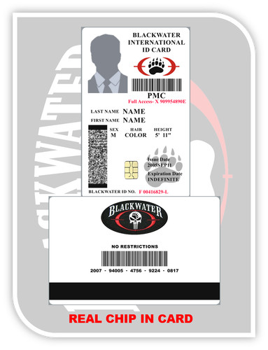 Carte identità blackwater - carte, d'identità