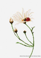 Luca-S LB2246 - Schema Punto Croce contato Motivo Coccinella e Margherita 24