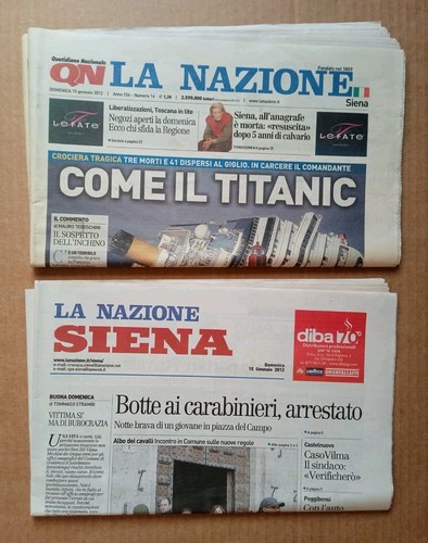 Nazione naufragio costa - la,
