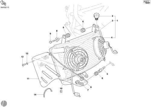 Ducati radiatore acqua - radiatore,