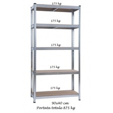 Scaffali 5 Ripiani 90x40