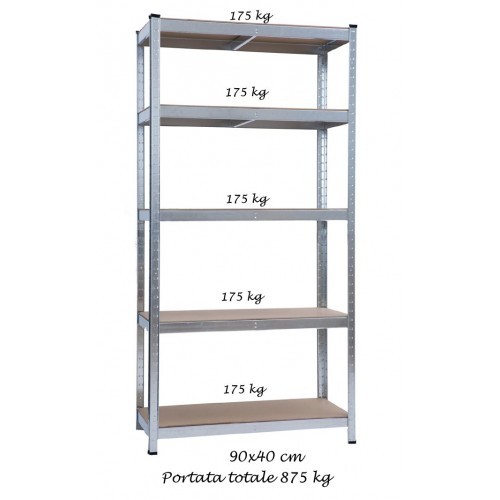 Scaffali ripiani 90x40 - scaffali, 5