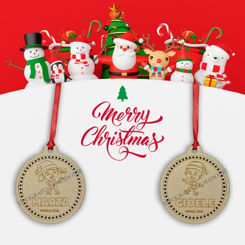 Pallina natale elfi - di,