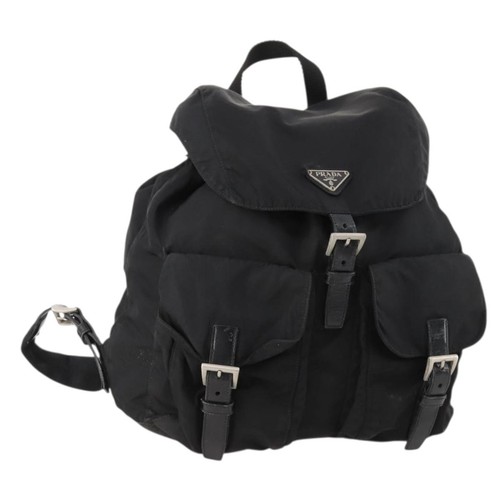 Zaino prada nylon nero argento - nylon,