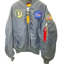 Giacca Bomber Alpha Industries NASA Uomo 2XL Nero 100° Missione Space Shuttle