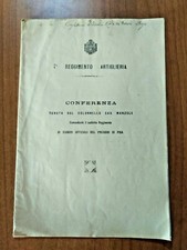 PISA / 7° REGGIMENTO ARTIGLIERIA / CONFERENZA SU MANOVRE A MALMANTILE / 1900 ca.