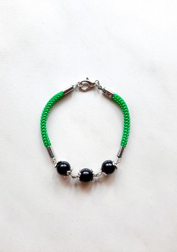 Braccialetto verde artigianale
