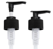 Pompa lozione a costine nera