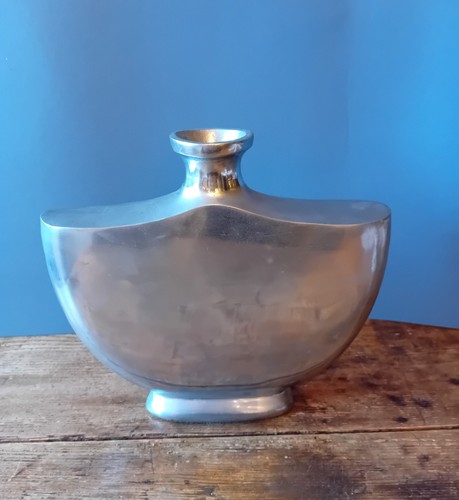 Vaso scultoreo metallo - vaso,