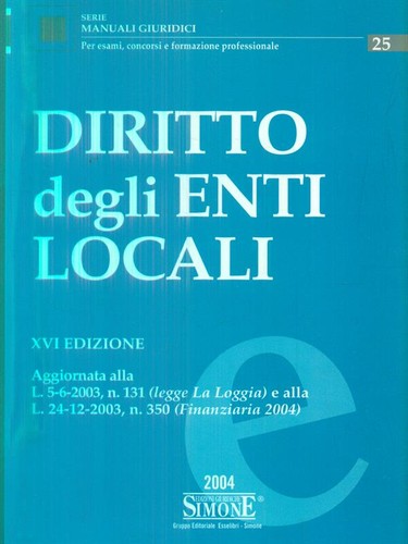 Diritto degli enti locali - enti,