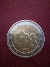 Moneta 2,00 euro FINLANDIA "Fiori Lampone" - emissione 2001 - Circolata-RARA