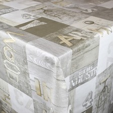 Tela Cerata Tovaglia Trendline Impresso Lavoro Art. Stile KE33610 Rotondo Ovale