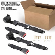 2X 3 Punti Cintura Automatica Cintura di Sicurezza Universale Frusta 300cm + Emark