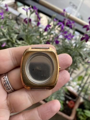 Bulova case vintage steel gold - bulova,