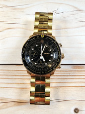 Seiko Flightmaster Cronografo 200m 7T62-0EB0 Oro Aviator Pilot - 41mm