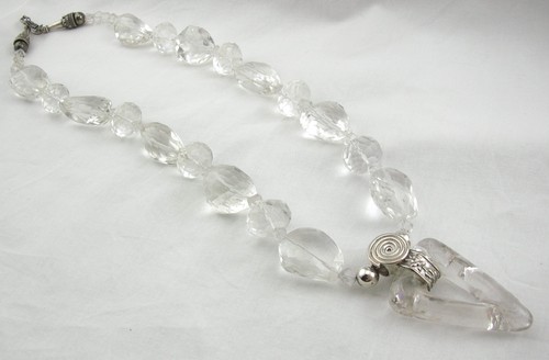 Vintage collana quarzo ialino - quarzo,