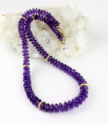 Collana ametista catena - , pietre