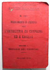 MANUALI MILITARI PRIMA GUERRA