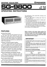 Pioneer SG-9800 Ricevitore