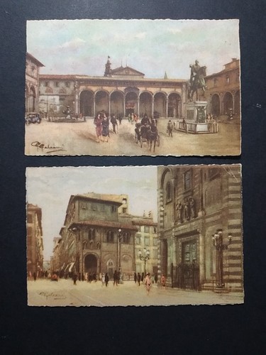 Lot old postcards florence - 2,