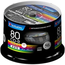 50 CD-R Verbatim vuoti per musica 80 minuti 1 - 48x velocità dischi stampabili a getto d'inchiostro
