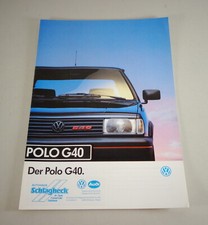 Brochure/opuscolo VW Polo G 40