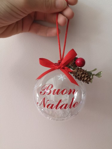 Palla natale trasparente - natale,