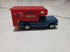 VINTAGE Auto Giocattolo Mini Lindy 22 Blu Chevy Bianco Camper Pickup Scala HO 