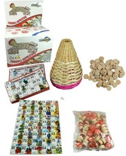 Tombola Napoletana con Paniere + Numeri + 48pz cartelle + 180pz Copri Numeri + C