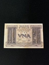Banconota 1 Lira 1935-1939 - Moneta Storica Fascista Italiana