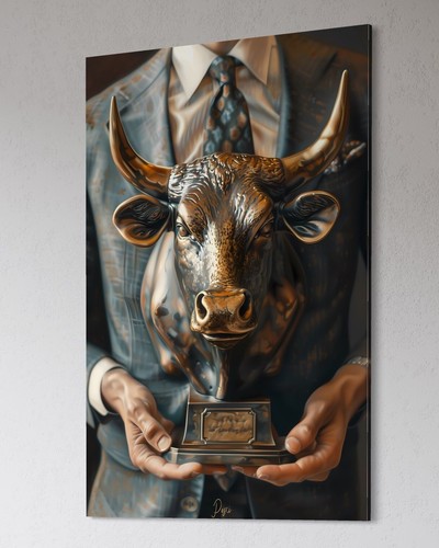 Quadro tela toro - su, borsa