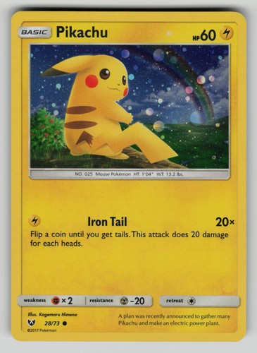 Pikachu 028 073 holo - pikachu,