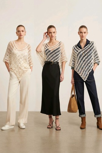 Poncho maglia uncinetto