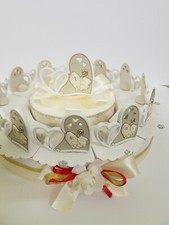 TORTA BOMBONIERE CRESIMA CUORE cm 6