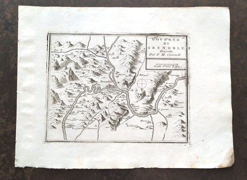 Stampa antica grenoble 1693 - stampa,