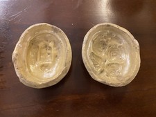 Coppia Antiche forme ceramica caltagirone stampi mostarda cotognata 1900