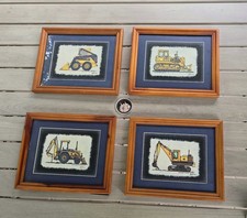 Richard Neuman Framed Art Construction CAT Heavy Equipment