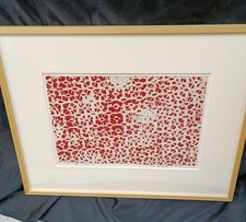 Gutai art, Chisuke Uemae, senza titolo, serigrafia, autografato dall'artista