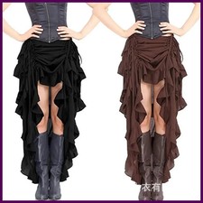 Gonna donna arruffata plissettata vampiro pirata alta bassa steampunk vittoriana punk