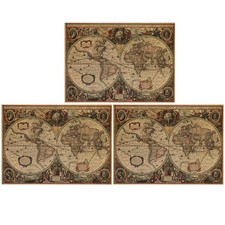  3 Pcs Mappa Mondo Parete